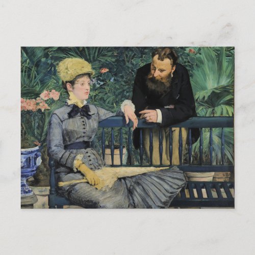 In the Conservatory by Edouard Manet Postcard