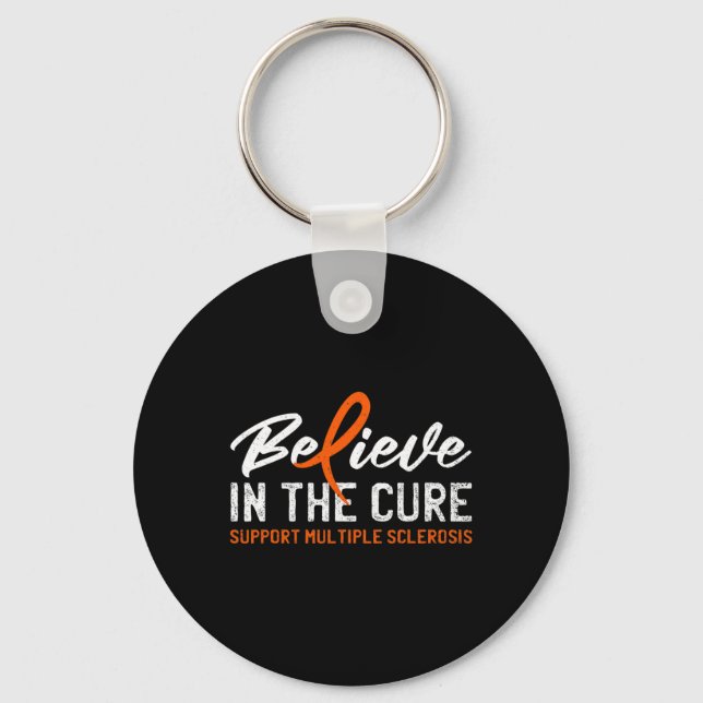 In The Cure Ms Multiple Sclerosis Awareness 1  Keychain (Front)
