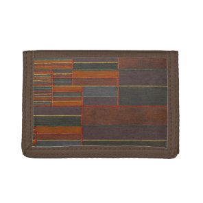 In the Current Six Thresholds, Paul Klee, Abstract Tri-fold Wallet