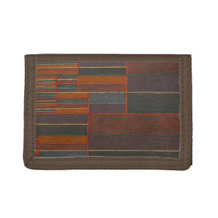 In the Current Six Thresholds, Paul Klee, Abstract Trifold Wallet