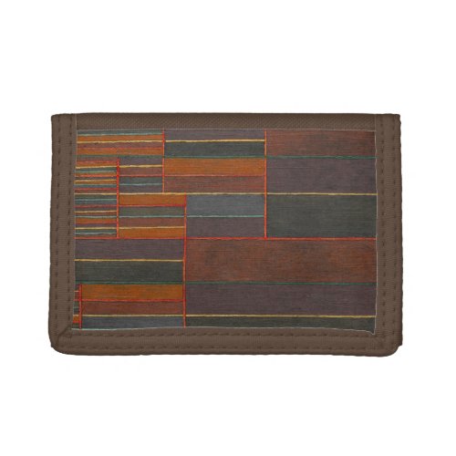 In the Current Six Thresholds Paul Klee Abstract Trifold Wallet