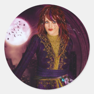 In the dark city classic round sticker