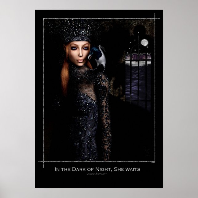 In the Dark of Night, She Waits Poster (Front)