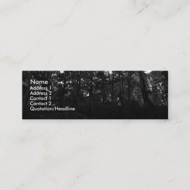 In the Dark Woods Mini Business Card (Front)
