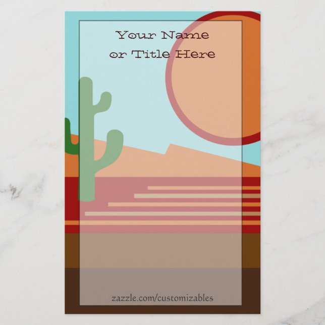 In the Desert Stationery (Front)