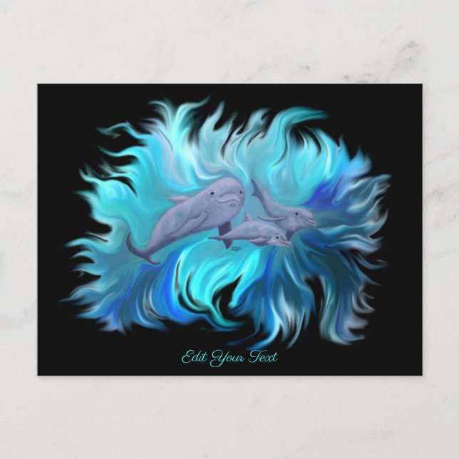 In the Dolphin School Postcard (Front)