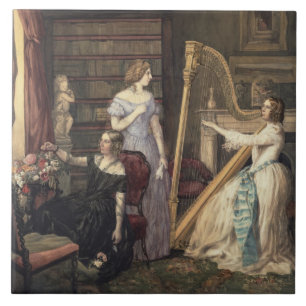 In the Drawing Room (w/c on paper) Tile