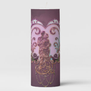 In the Embrace of the Heart. Pillar Candle