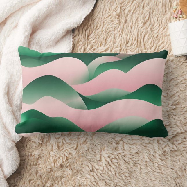 In the Emerald Sea AI art  Lumbar Pillow (Blanket)