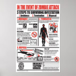 In The Event Of Zombie Attack Poster at Zazzle