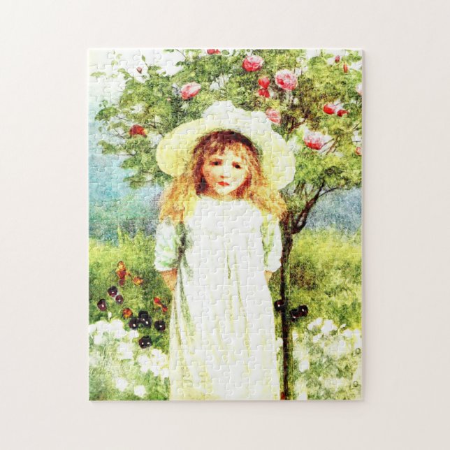 In The Farmhouse Garden by Helen Allingham Jigsaw Puzzle (Vertical)