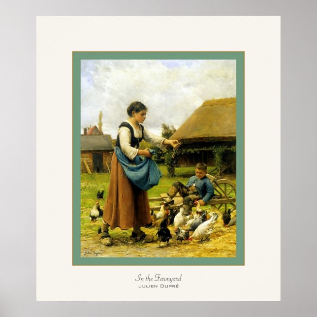 In the Farmyard ~ Julien Dupré ~ Fine Art Print (Front)