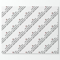 Professional classical handwriting name custom red wrapping paper