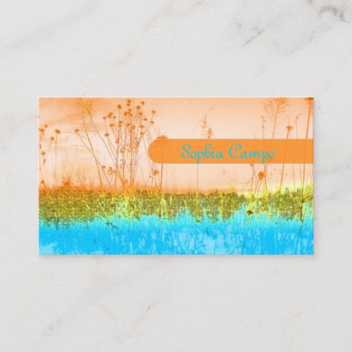 Customizable In the field, colorful businesscards template business card