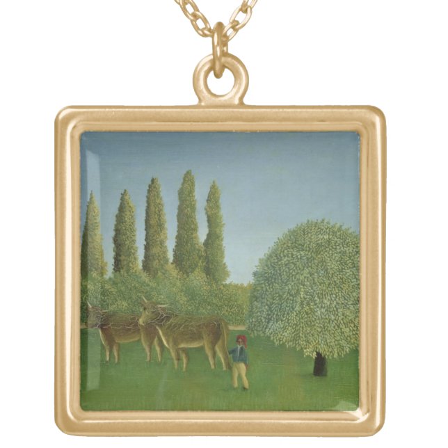 In the Fields, 1910 Gold Plated Necklace (Front)