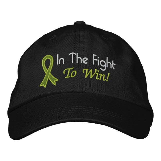 In The Fight To Win - Lymphoma Embroidered Baseball Hat (Front)