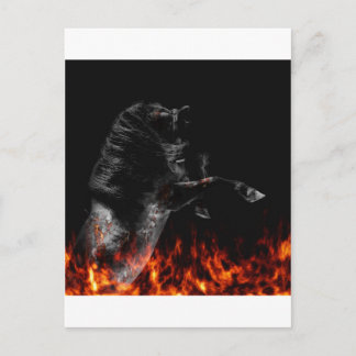 In the fire postcard