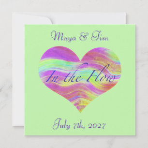 In the Flow of Love Sticker Invitation