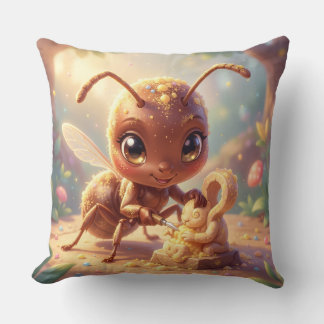 In the Footsteps of Floral Gold.4 Throw Pillow