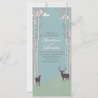 In The Forest, 4x9.25 wedding Invitation