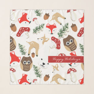In the Forest Christmas Holidays Pattern Scarf