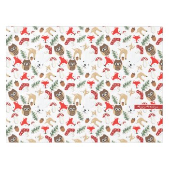 In The Forest Christmas Holidays Pattern Tablecloth by ChristmaSpirit at Zazzle