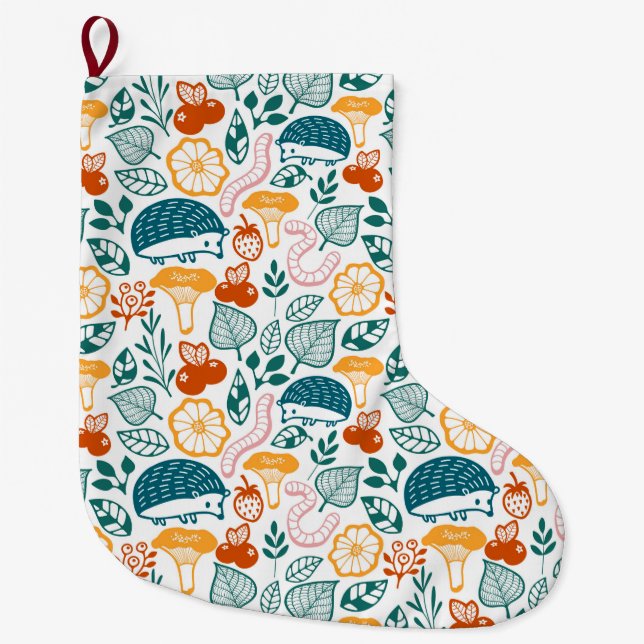 In the forest large christmas stocking (Front)