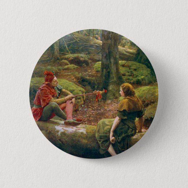 In The Forest Of Arden, c. 1892 by John Collier Button (Front)