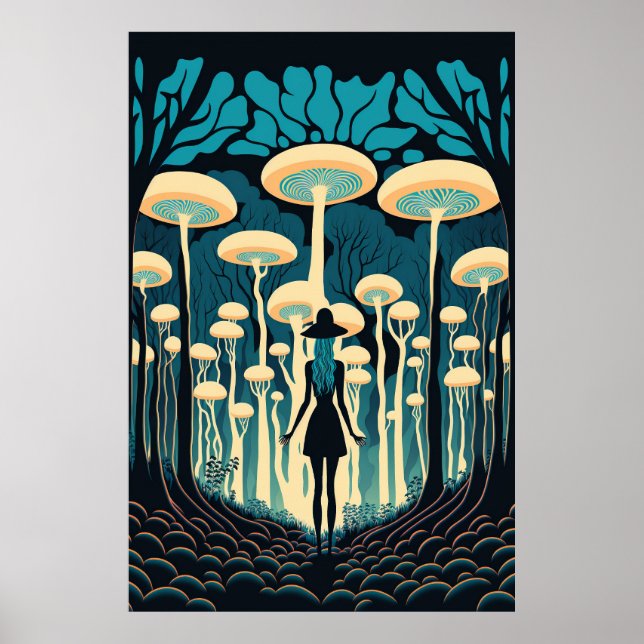 In The Forest Of Mushrooms Poster (Front)