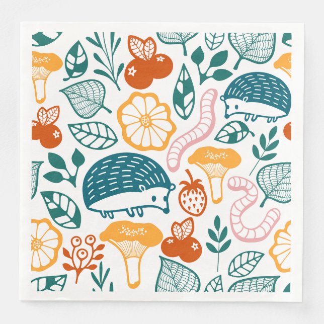 In the forest paper dinner napkins (Front)