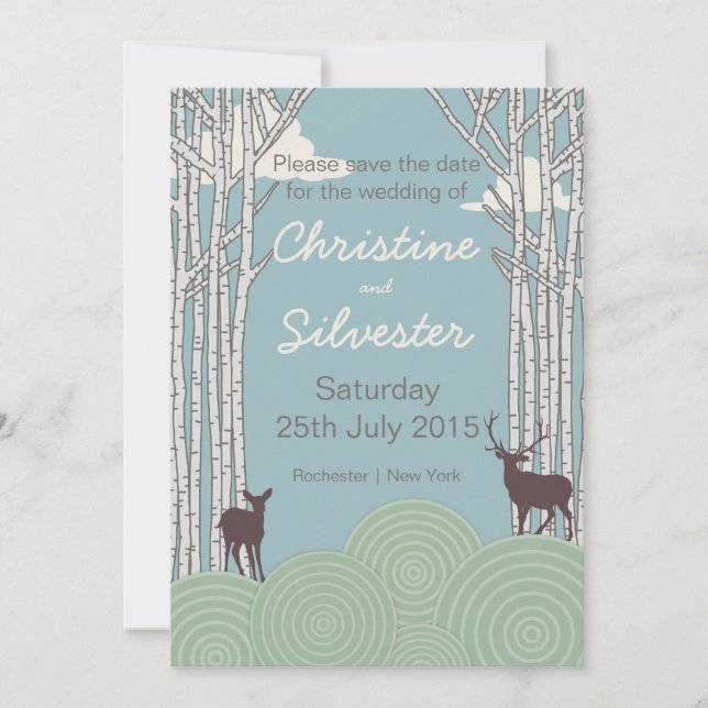 In the Forest, save the date (Front)