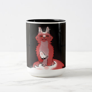 in the foxes house Two-Tone coffee mug