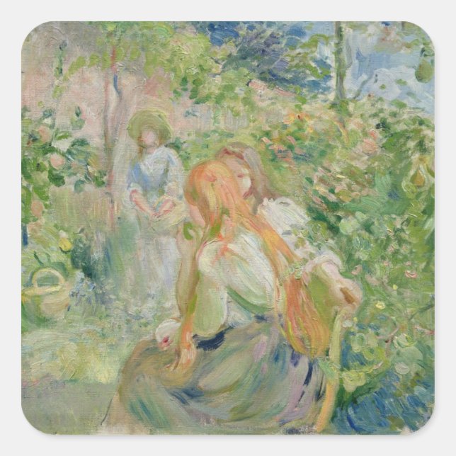 In the Garden at Roche-Plate, 1894 Square Sticker (Front)