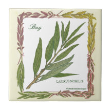In the Garden ~ Bay Leaf Tile