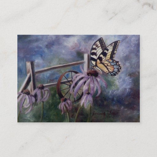 Customizable In The Garden Butterfly Art Card Business Cards