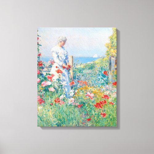 In the Garden by Frederick Childe Hassam Canvas Print