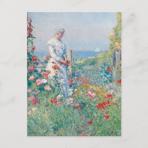 In the Garden  Childe Hassam Postcard