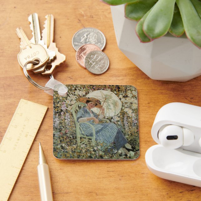In the Garden, Giverny by Frederick Frieseke Keychain (Desk)