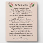 In The Garden Hymn Plaque at Zazzle
