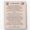 In The Garden Hymn Plaque