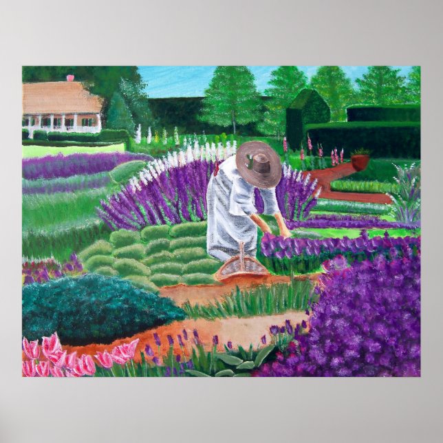 In the Garden of Dreams Lavender Garden Art Poster (Front)