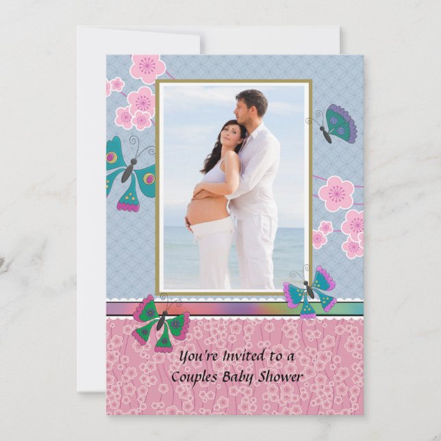 In the Garden Photo Baby Shower Invitation (Front)