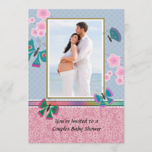 In the Garden Photo Baby Shower Invitation