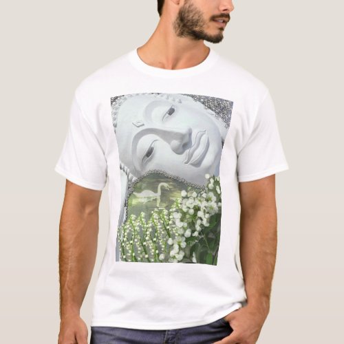In the Garden - Quan Yin &amp; Flowers T-Shirt