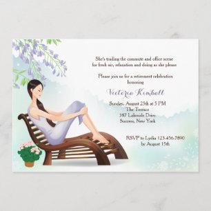 In The Garden Retirement Invitation