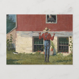 In the Garden (Rustic Courtship) Winslow Homer Postcard