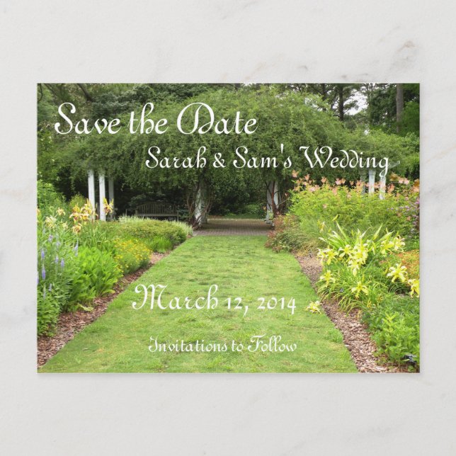 In the Garden Theme Announcement Postcard (Front)