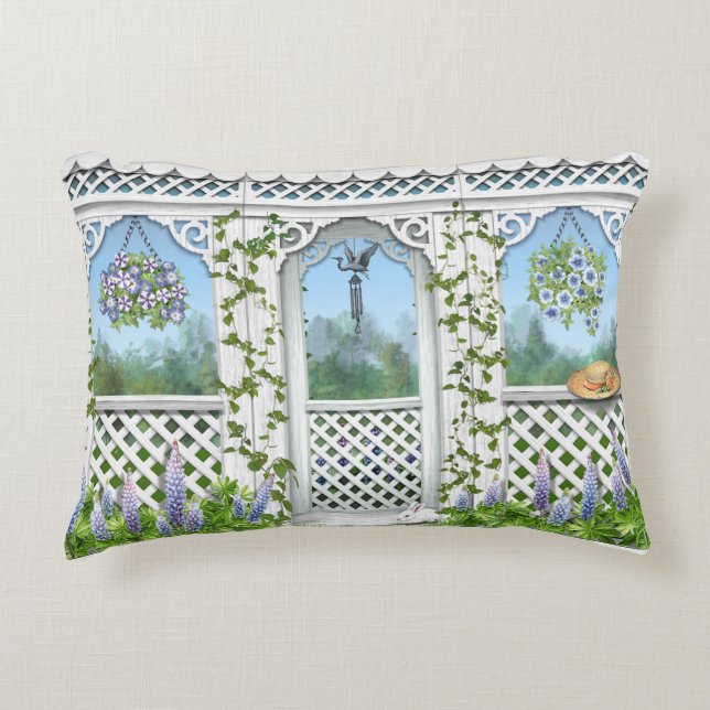 In the Gazebo Accent Pillow (Front)