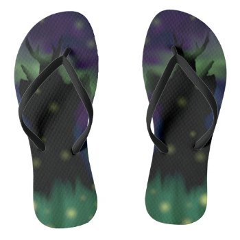 In The Glowing Lights Flip Flops by UndefineHyde at Zazzle