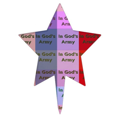 In the Gods Army Star_Shaped Cake Topper